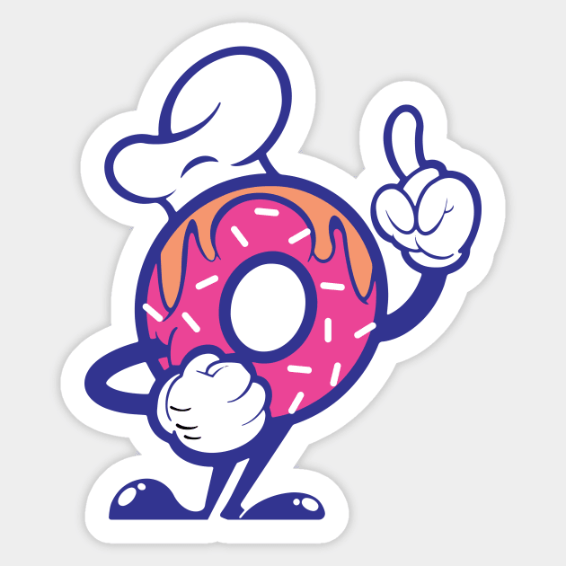 Doughnut Man Sticker by Jwhit.design